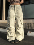 Wee Wee Cargo Pin-Tuck Wide Cotton Pants