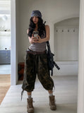 Military Layered Strap Bermuda Pants