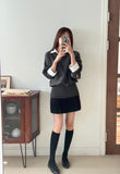 Hashu Shirt Layered Knit (Belt Set)