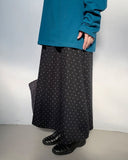 [BAONHAUS] Dinger Banding Dot Long Skirt