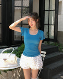 Slim Deep Round Short Sleeve