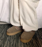 Moiru Fleece Platform Sole Slippers