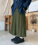 Poiku Nylon Banding Long Skirt