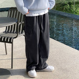 Pale corduroy cargo string pants