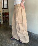 [unisex] Canna Banding Nylon String Cargo Parachute Pants