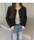 Tweed Round Silver Button Jacket