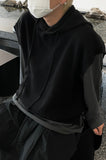 Overhole Hooded Neck Knit Vest