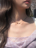 Beo Wood Gemstone Beads String Necklace