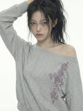 SIM CROSS One-Shoulder Sweatshirt
