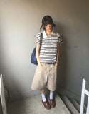 Nama Stripe PK Collar Short Sleeve T-Shirt