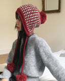 Woolly Vintage Nordic Drop Knit Beanie Hat