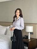 [Jewelry set] Pire Shirring Collar Blouse