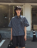 ENZ STRIPED HALF SHIRT