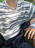 Linen stripe knit