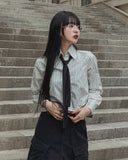 Eddie Stripe Cropped Shirt