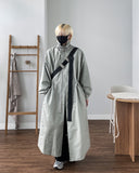 Maxi High Neck String Coat