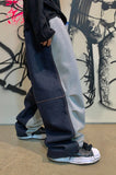 Bitter Color Sheme Stitching Balloon Pants