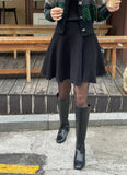 Roku flared knit mini skirt