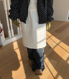 Dizemmo Banding Padding Frill Midi Skirt