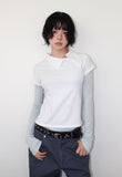 UNBAL COLLAR TEE