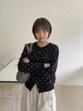 Bending Dot Round Cardigan
