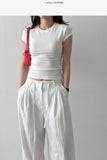 Basic Tension Cap Short Sleeve T-shirt