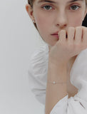 Essence Silver (W) Moissanite Flower Dainty Bracelet