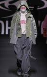 Asymmetrical Long Skirt Denim Pants