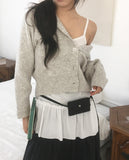 Kurin Frill Shirring Layered Slit Sleeveless One Piece