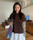 [BAONHAUS] Crein Stripe Color Matching Layered Long Sleeve Tee
