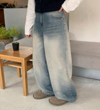 Sutin Washed Wide Denim Pants