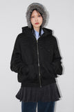 (Fleece lining) FLOWER HOOD ZIP-UP