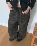 Muel Military Track Banding Strap Two-Way Pocket Wide-Fit Long Pants