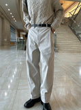Side pintuck cotton pants