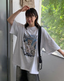 [unisex] Entini cat printing over short sleeve tee