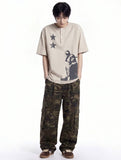 STAR2 Henley Neck Short Sleeve Tee