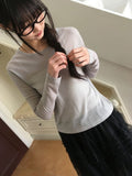 Pohini Layered Basic Tencel Long Sleeve Tee