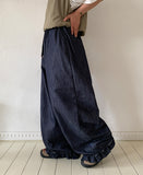 Kekun Frill Denim Wide Pants