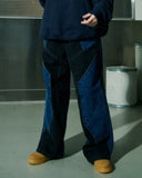 Mixed Jolge Wide Denim Pants