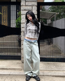 Delf Ice Washed Wide Denim Pants