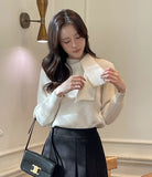 Jewel Tie Half-Neck Hachi Knit