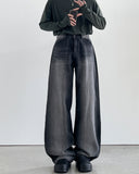 Timer Black Washed Wide Denim