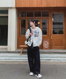 Look Fire Buckle Balloon Wide Denim Pants