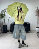 Patton Cut Bermuda Denim Pants