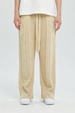 CABLE KNIT WIDE PANTS