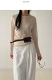 Lees Tencel See-through Layered T-Shirt