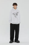SILVER CLIP PENDANT LOGO HOODIE