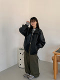 [unisex] Ecued leather over jumper