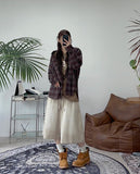 Louver pigment check shirt