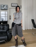Pio Stud Double Knee Washed Bermuda Pants